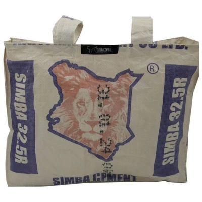 Nyuzi Blackwhite großer XL Upcycling Shopper | upcycling aus altem Zementsack