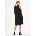 ORGANICATION Damen vegan Ärmelloses Jerseykleid Schwarz