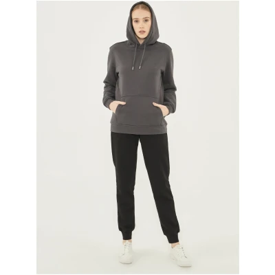 ORGANICATION Damen vegan Hoodie Dunkelgrau