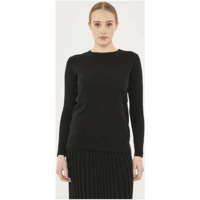 ORGANICATION Damen vegan Pullover Schwarz