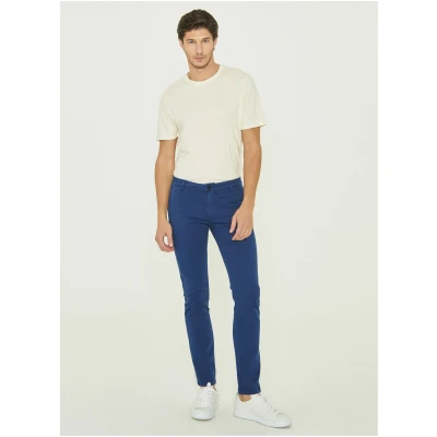 ORGANICATION Herren vegan Chino Aus Bio-Baumwolle Marineblau