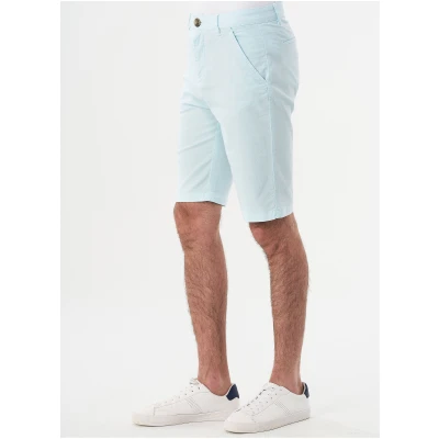 ORGANICATION Herren vegan Chino-Shorts Aus Bio-Baumwolle Hellblau