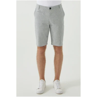 ORGANICATION Herren vegan Chino-Shorts Aus Bio-Baumwolle Weiß Gestreift