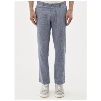ORGANICATION Hose aus Leinen-Mix in Denim Optik