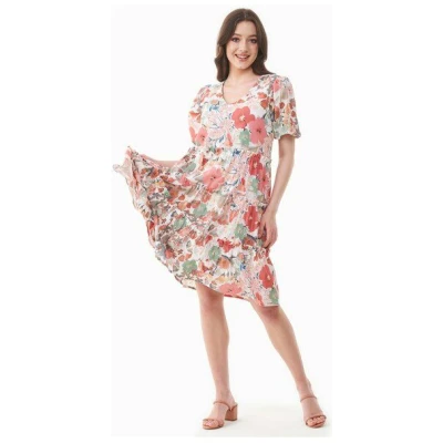ORGANICATION Kleid aus Bio-Baumwoll-Voile mit Blumenmuster