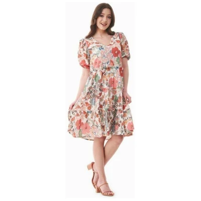 ORGANICATION Kleid aus Bio-Baumwoll-Voile mit Blumenmuster