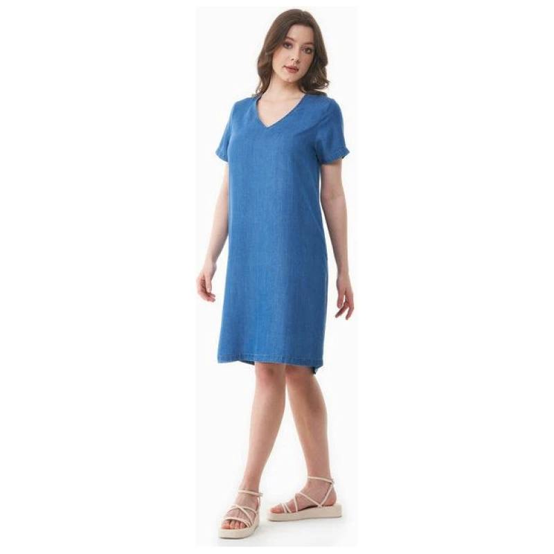 ORGANICATION Kleid aus TENCEL Lyocell in Denim-Optik