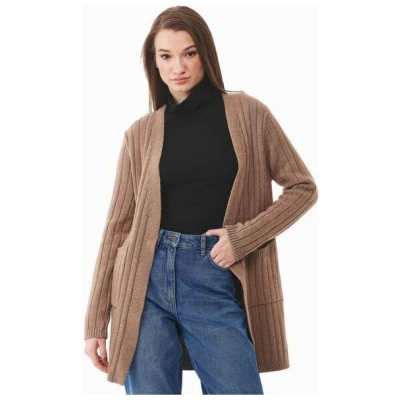 ORGANICATION Langer Offener Cardigan aus Bio-Baumwolle Mix