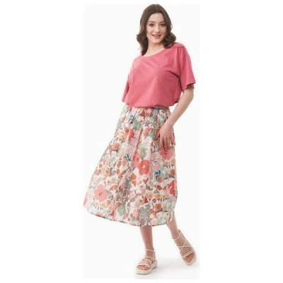 ORGANICATION Maxirock aus Bio-Baumwoll-Voile mit Blumenmuster