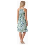 ORGANICATION Neckholder-Kleid aus LENZING ECOVERO mit Blattmuster
