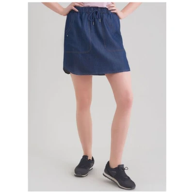 ORGANICATION Tencel Jeansrock mit Kordel und seitlicher Eingriffstaschen