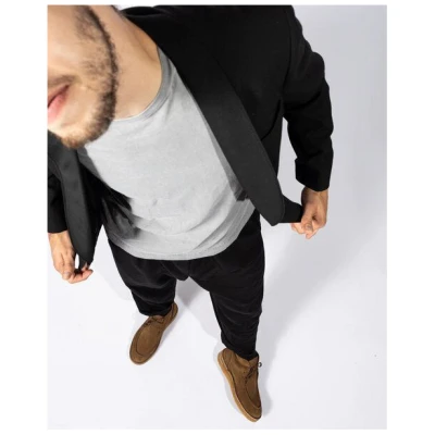 OSWEN Hoher Herren Wildlederschuh zum schnüren in braun mit einer Krepesohle "Ewaldi"