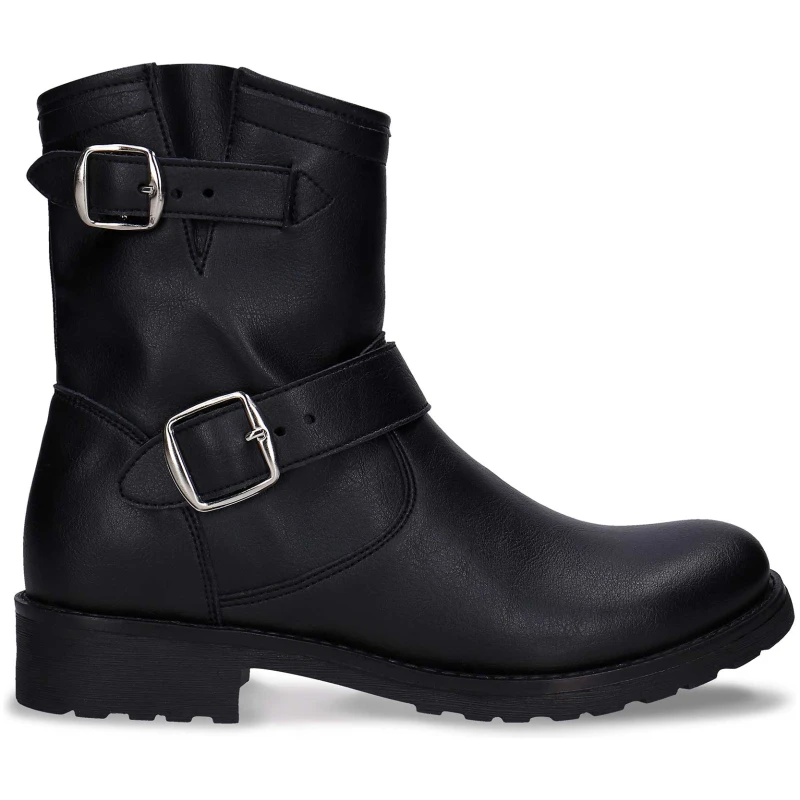 Odet Black Boot Ankle Biker Vegan