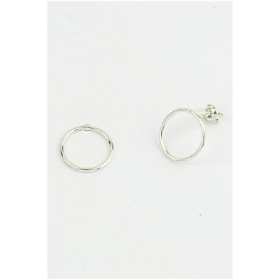 Ohrstecker Plain Circle Silber