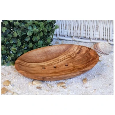 Olivenholz erleben Seifenschale oval, klein aus Olivenholz