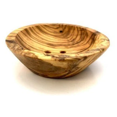 Olivenholz erleben Seifenschale rund ⌀ 8 cm aus Olivenholz