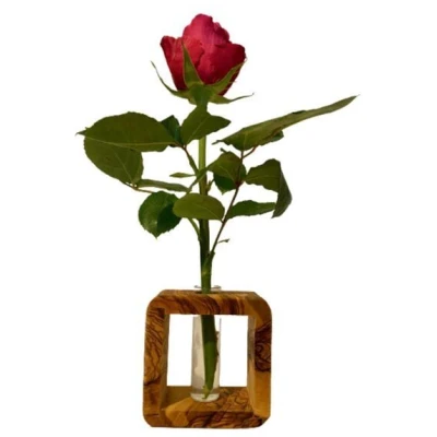 Olivenholz erleben Vase QUENTIN aus Olivenholz