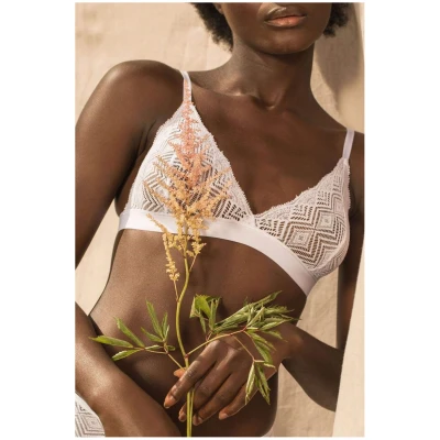 Olly Lingerie Damen vegan Bralette Dawa Weiß