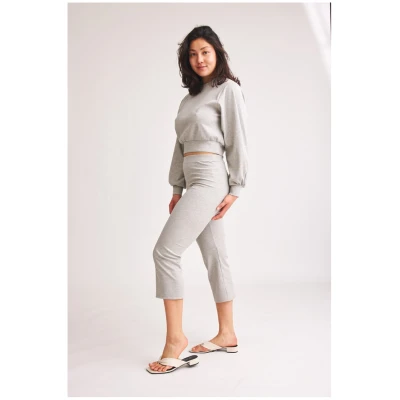 Organic Cotton 3/4 Trousers in Grey