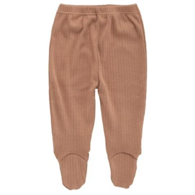 Organic by Feldman Baby Leggings mit Füßen, Ribbed-Jersey, Strampelhose