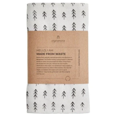 Originalhome Serviette aus recycelte Baumwolle, Tannenbaummuster