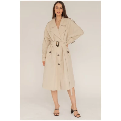 Oversize Trench Coat Beige