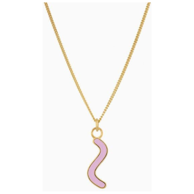Paeoni Colors Halskette mit Curvy-Anhänger aus 18k Gold Vermeil, 925 Sterling Silber