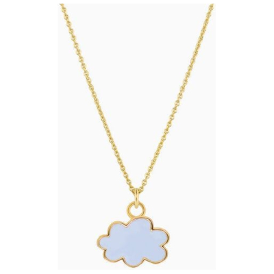 Paeoni Colors Halskette mit Wolken-Anhänger aus 18k Gold Vermeil, 925 Sterling Silber