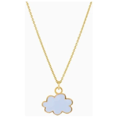 Paeoni Colors Halskette mit Wolken-Anhänger aus 18k Gold Vermeil, 925 Sterling Silber