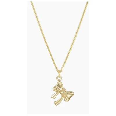 Paeoni Colors Schleifen-Halskette aus 18k Gold Vermeil, 925 Sterling Silber