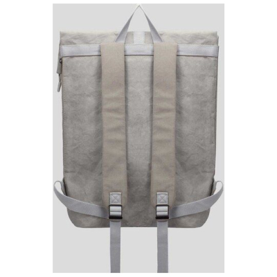 Paper & Sons Pine - Rolltop Rucksack aus Kraftpapier, 28l, grau, wasserabweisend
