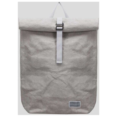 Paper & Sons Pine - Rolltop Rucksack aus Kraftpapier, 28l, grau, wasserabweisend