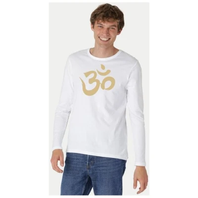 Peaces.bio - handbedruckte Biomode Bio-Herren-Langarmshirt "OM"