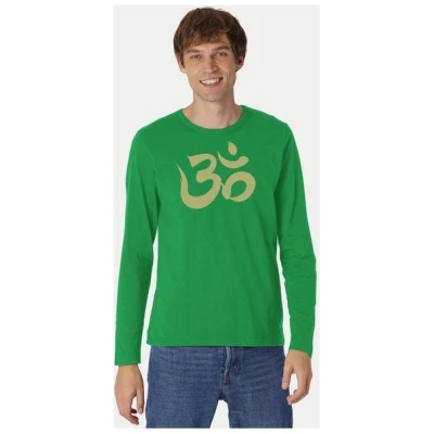 Peaces.bio - handbedruckte Biomode Bio-Herren-Langarmshirt "OM"