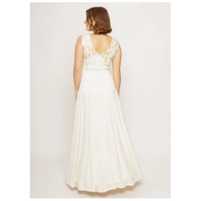 Peaces.bio - handbedruckte Biomode Brautkleid Buchenzauber