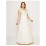 Peaces.bio - handbedruckte Biomode Brautkleid Buchenzauber