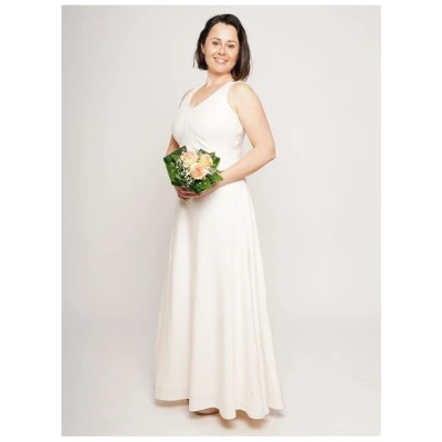 Peaces.bio - handbedruckte Biomode Hochzeitskleid Gräsertraum