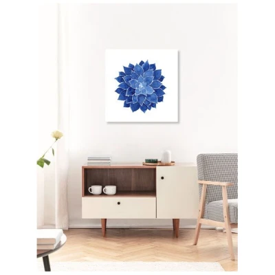 Photocircle Poster / Leinwandbild - Indigo Succulent