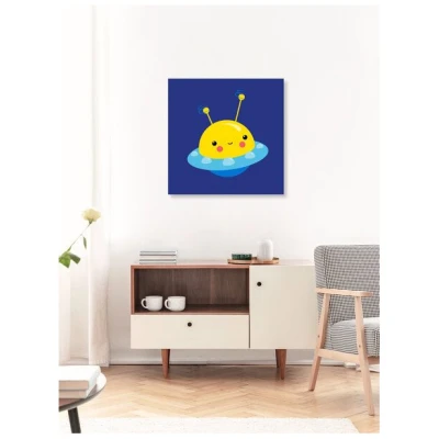 Photocircle Poster / Leinwandbild - Kinderzimmer Kawaii Illustration UFO