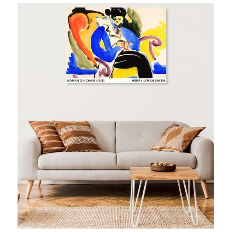 Photocircle Poster / Leinwandbild / Kunst - Henry Lyman Saÿen: Frau auf Stuhl