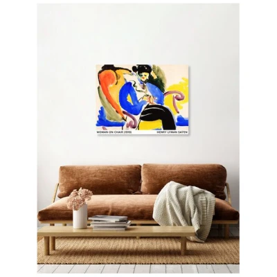 Photocircle Poster / Leinwandbild / Kunst - Henry Lyman Saÿen: Frau auf Stuhl