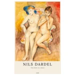 Photocircle Poster / Leinwandbild / Kunst - Nils Dardel: Zwei Mädchen auf einem Stuhl