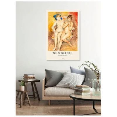 Photocircle Poster / Leinwandbild / Kunst - Nils Dardel: Zwei Mädchen auf einem Stuhl
