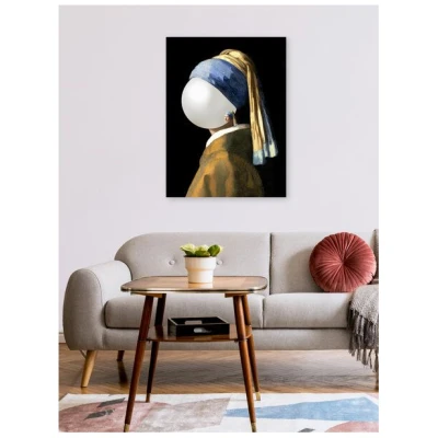 Photocircle Poster / Leinwandbild - Pearl with a girl earring