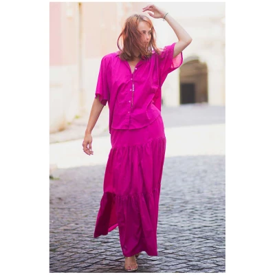 Poppy Field Damen vegan Bluse Nadia Rosa