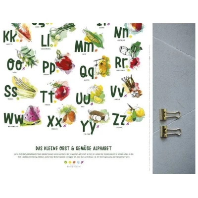Portia by Callidus Designs ABC-, Saisonkalender für Kinder mit magnetischer Posterleiste
