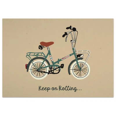 Postkarte Keep on Rolling