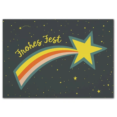 Postkarte Sternschnuppe Frohes Fest
