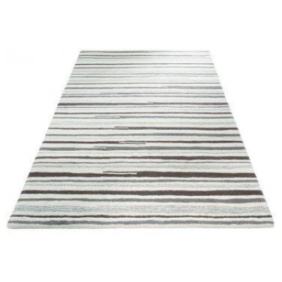 Prolana Handgefertigter Flor-Teppich Tuft "Stripes" aus Wolle - versch. Größen