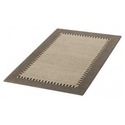 Prolana Handgefertigter Flor-Teppich Tuft "Tape" aus Wolle in Beige - versch. Größen
